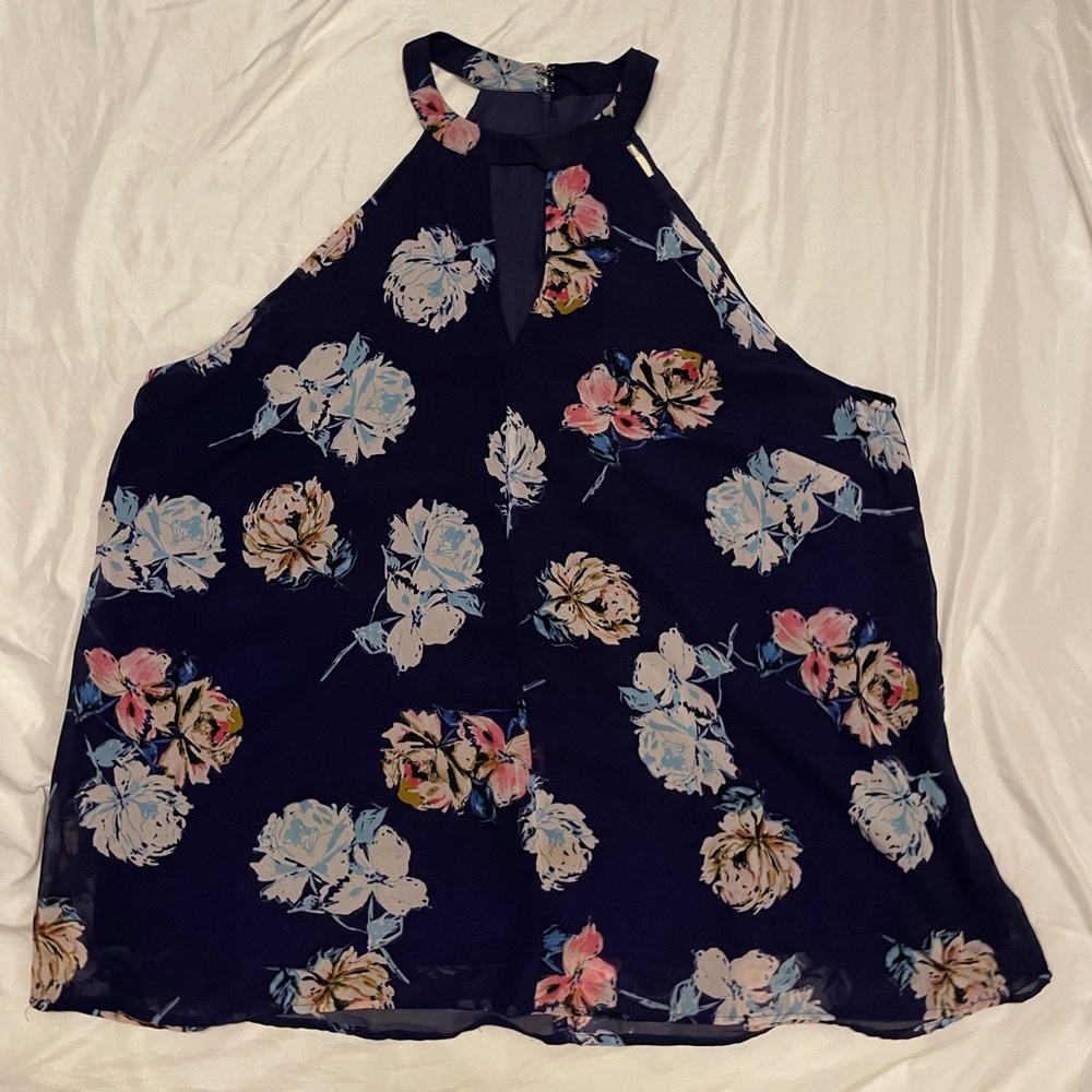 Plus-size floral blouse